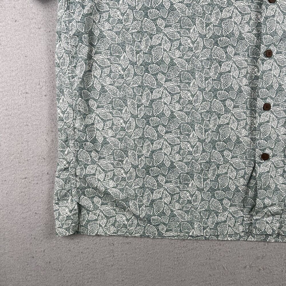 LL Bean Shirt Men’s‎ XL Green Shell Print Traditional Fit Shirt Sleeve Button Up - Picture 10 of 16